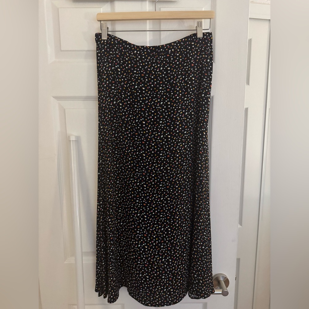 Reformation Black Dress with Multicolor Dots